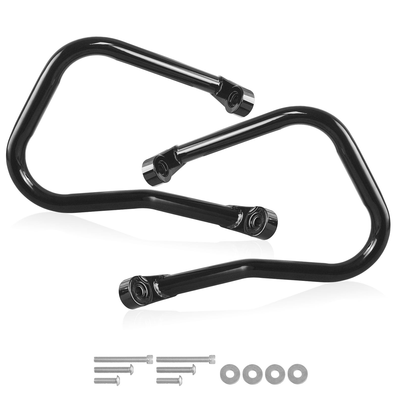 Amazon.com: Harvards Chrome Rear Saddle Bag Engine Guard Crash Bar